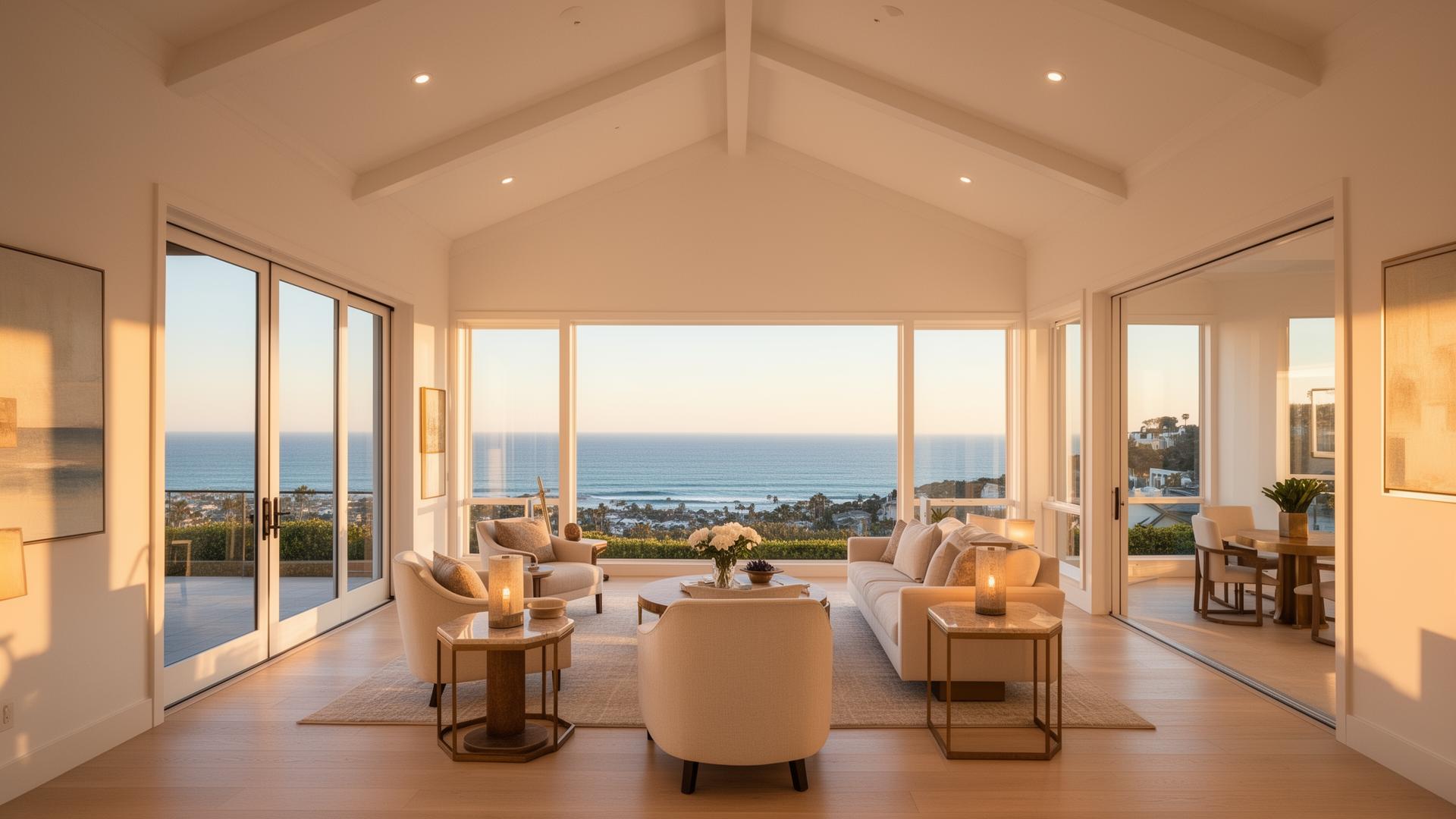 Beautifully painted Orange County coastal home interior
